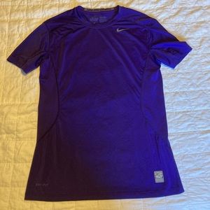 NIKE, dark purple Dri-fit fitted tshirt